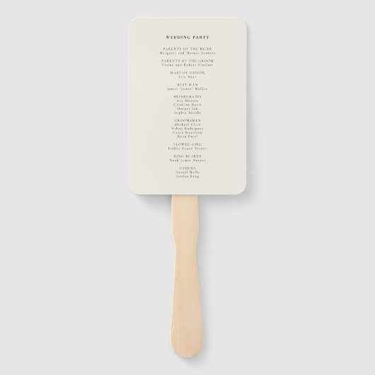 Palm Tree Tropical Wedding Custom Program Fächer (Rückseite)