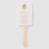 Palm Tree Tropical Wedding Custom Program Fächer (Vorderseite)
