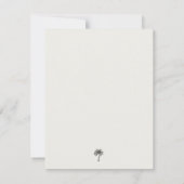 Palm Tree Typografy Clean Elegant Save the Date Einladung (Rückseite)