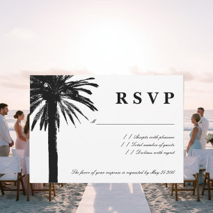 Palm Tree UAWG Hochzeitkarten   Strand RSVP Karte