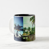 Palm Tree Vacation Life Zweifarbige Tasse (Vorderseite Links)