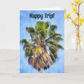 Palm Tree Vacation Tropical Art Trip Card Karte (Gelbe Blume)
