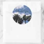Palm Tree Vielen Dank Runder Aufkleber (Tasche)