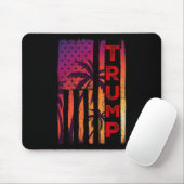 Palm Tree Vintag beängstigende amerikanische Flagg Mousepad (Mit Mouse)