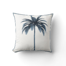 Palm Tree Vintag Blauer Rahmen Tropisches Elegante