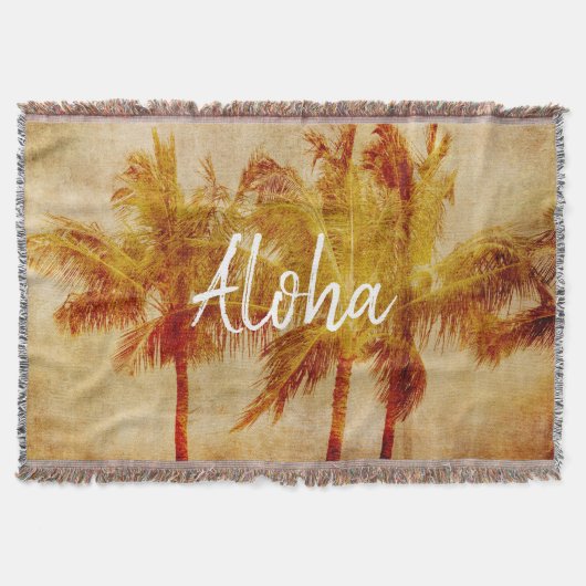 Palm Tree Vintag Decke (Vorderseite)