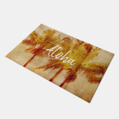 Palm Tree Vintag Fußmatte (Schrägansicht)
