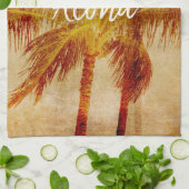 Palm Tree Vintag Geschirrtuch (Gefaltet)