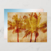 Palm Tree Vintag Postkarte (Vorne/Hinten)