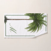 Palm Tree Vintag Tropical Elegant Monogram Badhandtuch Set (Handtuch)