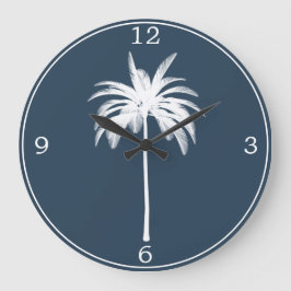 Palm Tree Vintag Tropical Elegante Große Wanduhr