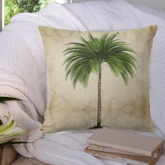 Palm Tree Vintag Tropical Elegante Kissen (Von Creator hochgeladen)