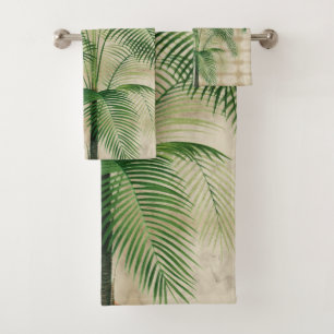 Palm Tree Vintag Tropical Elegante Sommer Badhandtuch Set