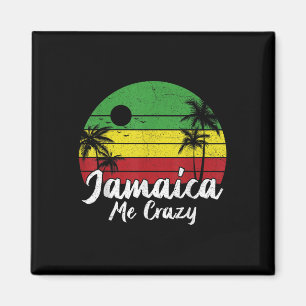 Palm Tree Vintage Retro Sonnenuntergang Jamaica Ma Magnet
