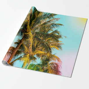 Palm Tree - Vintage Stilbilder und Blitz Geschenkpapier