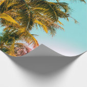Palm Tree - Vintage Stilbilder und Blitz Geschenkpapier (Ecke)