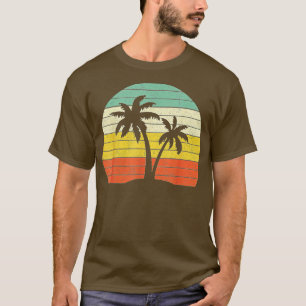 Palm Tree Vintager tropischer Strand im Retro-Stil T-Shirt
