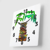 Palm Tree Wall Clock Quadratische Wanduhr (Winkel)