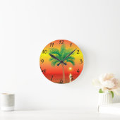 Palm Tree Wall Clock Runde Wanduhr (Zuhause)