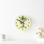 Palm Tree Wall Clock Runde Wanduhr (Zuhause)