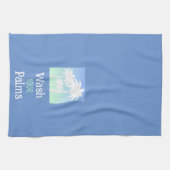 Palm Tree Wash Ihre Palms Beach Island Blue Ombre Geschirrtuch (Horizontal)