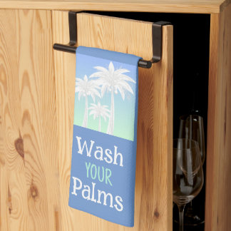 Palm Tree Wash Ihre Palms Beach Island Blue Ombre Geschirrtuch