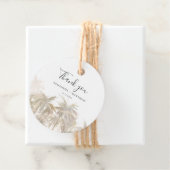 Palm Tree Watercolor Coastal Wedding Geschenkanhänger (Beispiel)