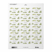 Palm Tree Wedding Address Label Adressaufkleber (Vorne)