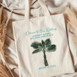 Palm Tree Wedding Begrüßung Gäste Tote Tasche