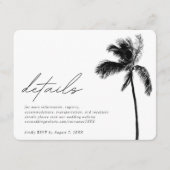Palm Tree Wedding Details - Eintrittskarte Begleitkarte (Vorderseite)