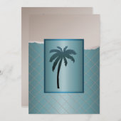 Palm Tree Wedding Einladung (Vorne/Hinten)