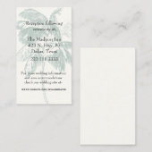 Palm Tree Wedding Enclosure Card Begleitkarte (Vorne/Hinten)