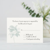 Palm Tree Wedding Response Card RSVP Karte (Stehend Vorderseite)