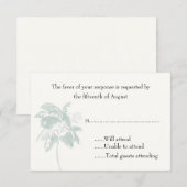 Palm Tree Wedding Response Card RSVP Karte (Vorne/Hinten)