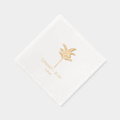 Palm Tree Wedding Servietten Mit Folie (Rechts)