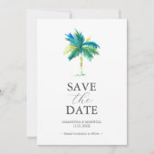 Palm Tree Wedding speichert das Datum der Einladun Save The Date (Vorderseite)