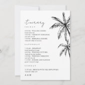 Palm Tree Wedding Welcome Letter Itinerary Card Einladung (Rückseite)