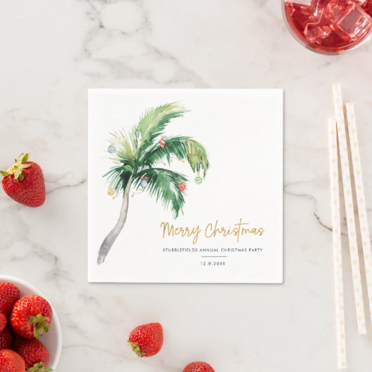 Palm Tree Weihnachts-Party Serviette (Beispiel)
