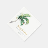 Palm Tree Weihnachts-Party Serviette (Ecke)