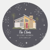 Palm Tree Weihnachtsansprache im Mittelalter Runder Aufkleber (Vorderseite)