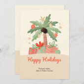 Palm Tree Weihnachtskarte Feiertagskarte (Vorne/Hinten)