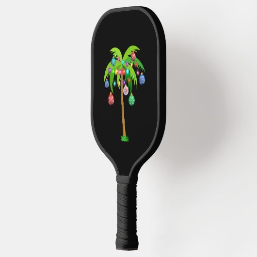 Palm Tree Weihnachtslicht Funny Beach Sommer Pickleball Schläger (Links)