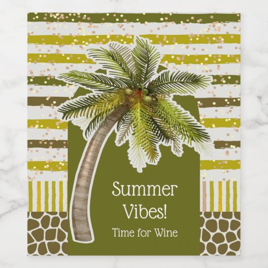 Palm Tree Weinetikett (Einzelnes Label)