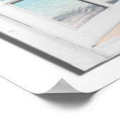 Palm Tree Window Beach View Poster (Ecke)