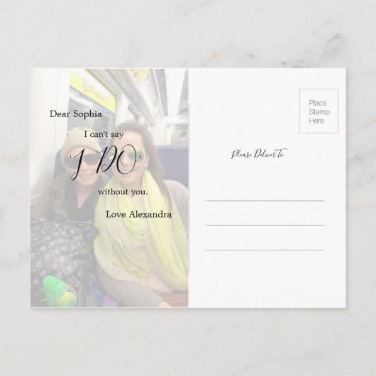 Palm Tree wird meine Einladung zu meiner Bridesmai (Rückseite)