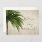 Palm Tree wird meine Einladung zu meiner Bridesmai (Vorne/Hinten)