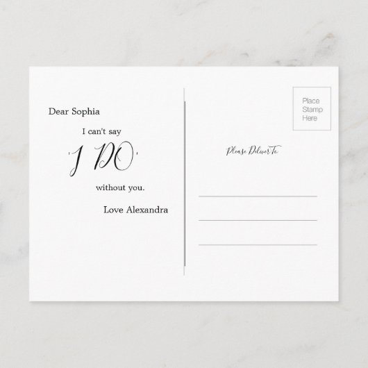 Palm Tree wird meine Einladung zu meiner Bridesmai (Rückseite)