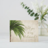 Palm Tree wird meine Einladung zu meiner Bridesmai (Stehend Vorderseite)