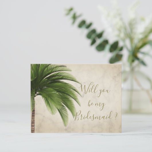 Palm Tree wird meine Einladung zu meiner Bridesmai (Stehend Vorderseite)