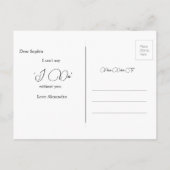 Palm Tree wirst du meine Bridesmaid sein Einladungspostkarte (Rückseite)